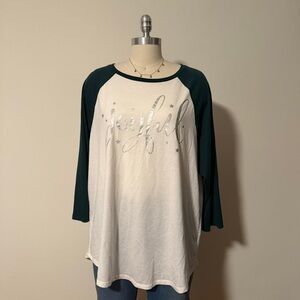 State of Mine Joyful Green Sleeve Tshirt